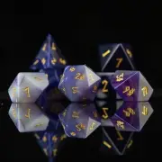 Purple Agate Stone Dice Set Brand New by Misty Mountain Gaming