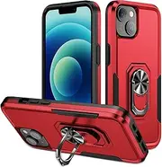 ZOEII Designed for iPhone 13 Mini Case for 13 Mini,with Kickstand Heavy Duty Shockproof,Case for 13 Mini Case-Red