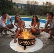 Round Fire Pit Mat, 36 Inch Fireproof Mat for Outdoor Patio and Deck Protection