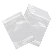 Zip Lock Self Seal Plastic Storage Bags 50mm Wide x 75mm Long @ 40um - 100ea