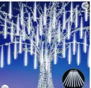 NEW! JJGoo Christmas Lights Meteor Shower Rain Lights, 10 Tube 12" inch 240 LED