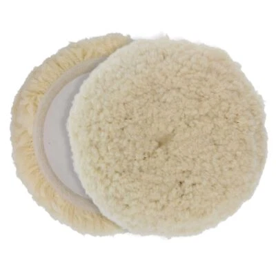 8" 100% Wool Hook & Loop Grip Buffing Pad for Compound Cutting & Polishing - ...