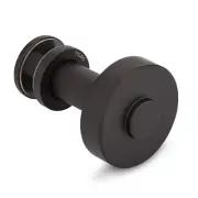 Portals Counterpoint Single-Sided Knob with Rosettes - Oil Rubbed Bronze Medium
