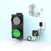 LED Traffic Light, Traffic Light Decorative with Control Switch, PC Housing Waterproof IP54,100mm(4in) Traffic Light,Ideal for Loading Docks,Parking Lots, Racking and Traffic Control