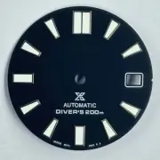 Green Luminous Modified Black Watch Dial 28.5mm for NH35 NH36 Movement