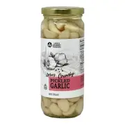 Lara’s Pickled Garlic in Jar (16 fl oz) - Crunchy and Mild Flavor