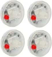 DRESSOOS 4pcs Solar Wheel Lights Led Tire Strobe Lamps for Cars Motorcycles Flash Modes Easy Installation Shell Nighttime Visibility
