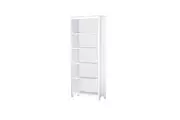 Maestro Furniture Beanca 5-Tier Bookcase Bookshelf Display Cabinet - Grey Oak & White