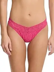 [hanky panky] Signature Lace Orignal Rise Thong I Lace Thong Underwear I Thong Panties for Women I Thong Underwear One Size (4-14), Un Beet Able Pink, Un-beet-able Pink, One Size