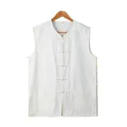 Chinese Waistcoat Wing Chun Sleeveless Vest Martial Arts Buddhist Monks