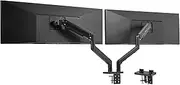 VIVO Heavy Duty Dual Ultra-Wide Monitor Desk Mount, Mechanical Spring Height Adjustable Stand for 2 Ultrawide Screens up to 45 inches, 44 lbs Capacity per Arm, Black, STAND-V200E