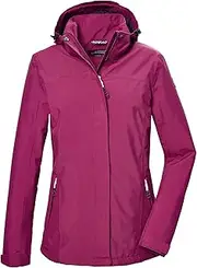 [killtec] Women's Kos 26 Wmn Jacket Functional Jacket/Rain Jacket with Removable Hood