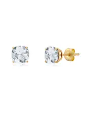 MaxColor 14K 4.50 ct. tw. Lab-Grown White Sapphire Studs