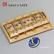 NEW Gotoh 404BO-5 5-String Bass Bridge MULTI TONAL Brass Saddles X-FINISH-GOLD