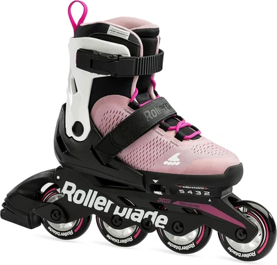 Rollerblade Microblade Kid'S Adjustable Fitness Inline Skate, Pink/White, Jun...