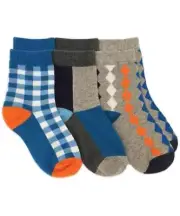 Jefferies Pattern Dress Crew Socks 3 Pair Pack 2-4 Years 3-7 Years