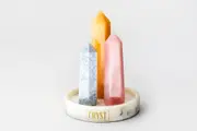 Children's Crystal Trio - Orange Calcite, Rose Quartz + Blue Calcite