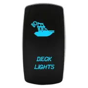 BLUE ROCKER SWITCH LASER ETCHED 20A 12V LED DECK LIGHTS