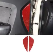 For Kia Soul 09-13 Car Door Panel Anti Crash Pad Red Carbon Dashboard Side Trim