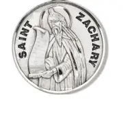 PATRON SAINT ZACHARY PRAY RELIGIOUS Pendant On 925 Sterling Silver 20" Necklace