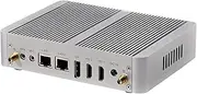Fanless Mini PC, Desktop Computer, HTPC, Kodi Box, Intel N100, HUNSN BM34, AC WiFi, BT, 8 x USB, 2 x LAN, DP, 2 x HDMI, Barebone, NO RAM, NO Storage, NO System