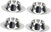 IMIKEYA 4Pcs Stainless Steel Egg Cups Multi Function Egg Holders for Household Use and Easy to Clean Egg Stand for Dining Rooms and Restaurants Space Saving Design