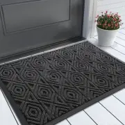 Front Door Mat Outside Entrance, Heavy Outdoor Indoor Natural Rubber Welcome ...