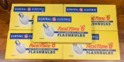 Vtg GE Flashbulbs Focal Plane #6 General Electric 68 NOS Clear Bulbs Total