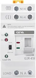 Mini ATS Automatic Transfer Switch Dual Power Switch Uninterrupted Power Din Rail Type(2Pole 25A AC220V)