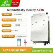 JBD 7-21S Li-ion/LiFePo4 Battery 36V-72V 200A Smart BMS w/ BT Active Balancing