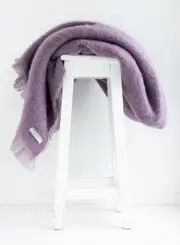 Masterweave Windermere Mohair Knee Wrap Throw Blanket-Amethyst