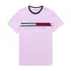 TOMMY 經典刺繡文字Logo圖案短袖T恤-粉色