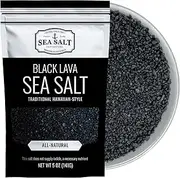 Black Salt, Hawaiian-Style Black Lava Sea Salt, Black Sea Salt with Activated Charcoal, Black Hawaiian Sea Salt for Cooking & Finishing, 5 oz Bag, Sea Salt Superstore