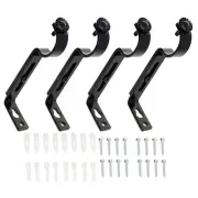 4 Set of Extendable Curtain Rod Brackets Adjustable Curtain Rod Holders