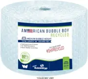 Large Roll 90 Feet of Recycled Medium Bubble Wrap for Packing Moving & Shipping