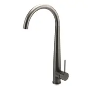 WELS Gun Metal Round Tall Kitchen Sink Basin Mixer Faucet Tap 360 Swivel Spout