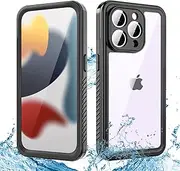 LJFLYXRI iPhone 15 Pro Max Case, IP68 Waterproof Dustproof with in-Built Screen Protector, Ultra-Robust Full Body Protection Case for iPhone 15 Pro Max 6.7 inch (iPhone 15 Pro Max) Black