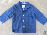 ADORABLE baby Gap blue cotton / linen [casual] suit jacket - boys 18-24 mo