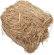 MOTHNUR Decorative Haystack Bales for Decoration Miniature Straw Bales Straw Outdoor Grass Small Natural Hay Mini Haystack Decorations Home Decor Scene Adornment DIY False Fuax Grass Khaki