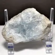 2.5" 165g Celestite Freeform Sky Blue Druzy Crystal Mineral Cluster - Madagascar