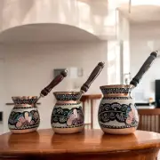 Coffee Pot Solid Copper Cezve Turkish Arabic Greek Coffee 3 Sizes Or set Of 3