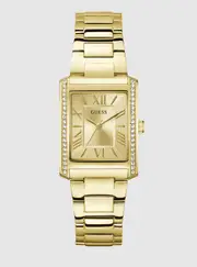 GUESS Women's Gold Crystal Bonnie Watch