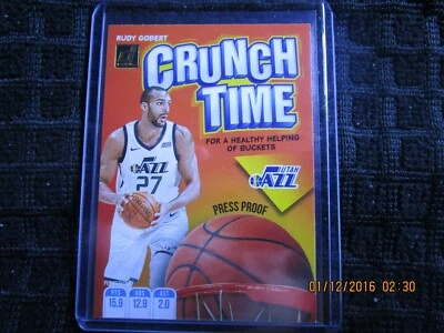 2019-20 donruss basketball Crunch Time Rudy Gobert # 15 Press Proof