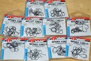 10 packs vmc saltwater sport circle hook coastal black x strong-offset size 1
