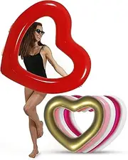 The Original Heart Pool Floats for Adults by LOTELI – Thicker & Stronger – Large Inflatable Pool Floats for Parties Bachelorette Wedding Float – River Lake Beach Raft - Durable & Easy to Inflate