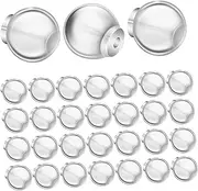 Gadpiparty 50pcs Earring Back Replacement Transparent Ball Earring Stoppers Soft Safety Backs Discreet Design for Comfortable Wear