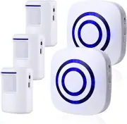 5PC Motion Sensor Alarm Wireless Driveway Security System 2Receiver 3 PIR Sensor