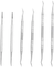 Baluue 2 Pcs Cuticle Remover Spoon Nail Cleaner Kit Nail Pusher Paronychia Foot Care Tool Nail Dip Tray Pedicure Tools for Feet Toenail File and Spoon Cleaning Tools Silver