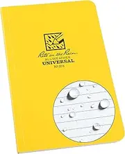 Rite in the Rain Weatherproof Soft Cover Notebook, 4.625" x 7.25", Yellow Cover, Universal Pattern (No. 374)