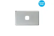 HPM Excel 1 Gang Light Switch Matt Silver Metal Cover | XL770/1PLMS